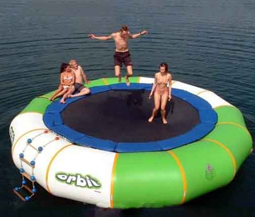 Inflatable water trampoline